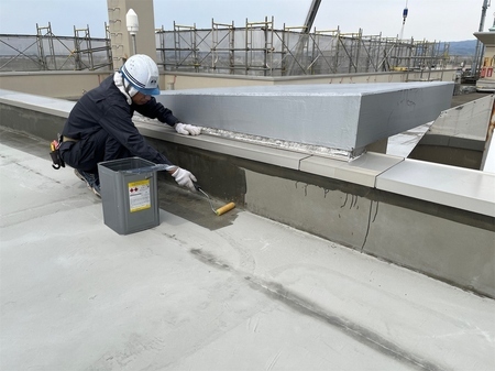 屋上防水施工状況写真1